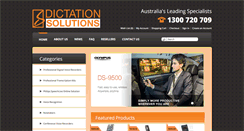 Desktop Screenshot of dictationsolutions.com.au