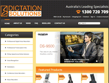 Tablet Screenshot of dictationsolutions.com.au